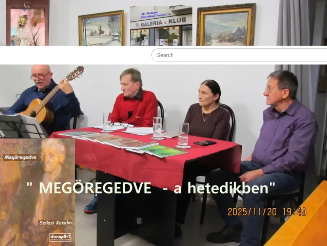 Szilasi Katalin: Megöregedve - Youtube video a könyvbemutatóról